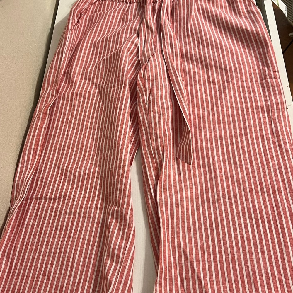 Red and White Striped Pants